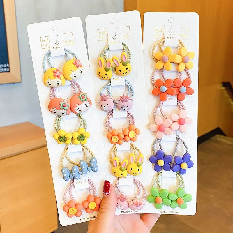 Hair Accessories Girls Band Ties Scrunchies Elastique Cheveux Fille Colets Para Cabello Bows Cintillos Trabas Pelo Mujer Kids