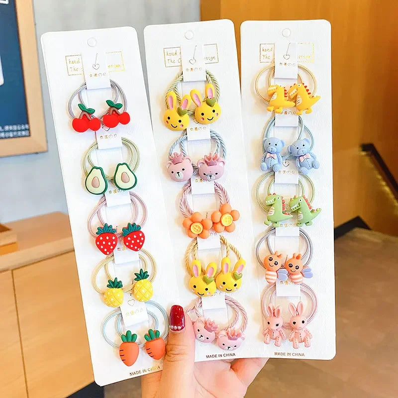 Hair Accessories Girls Band Ties Scrunchies Elastique Cheveux Fille Colets Para Cabello Bows Cintillos Trabas Pelo Mujer Kids