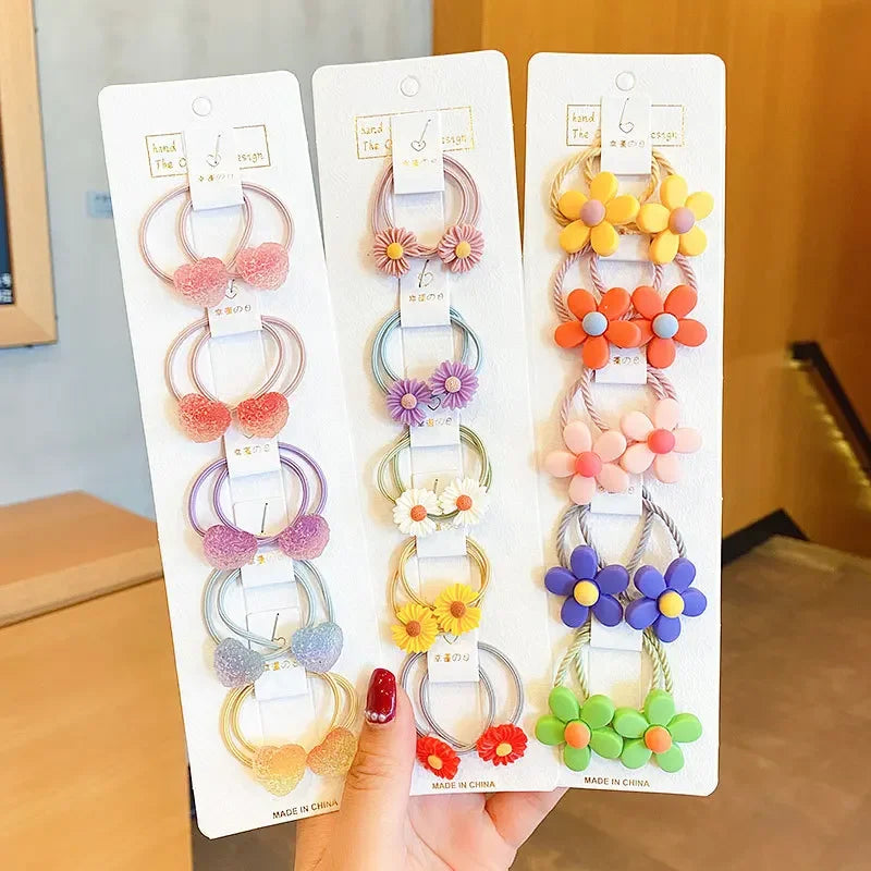 Hair Accessories Girls Band Ties Scrunchies Elastique Cheveux Fille Colets Para Cabello Bows Cintillos Trabas Pelo Mujer Kids