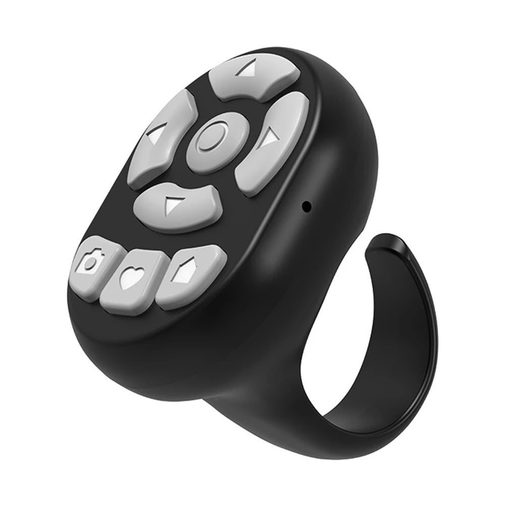 For TikTok Scrolling Ring 7 Keys Page Turner Scroller BT 5.0 Finger Remote Mobile Phone Video Remote for Android iOS iPhone iPad