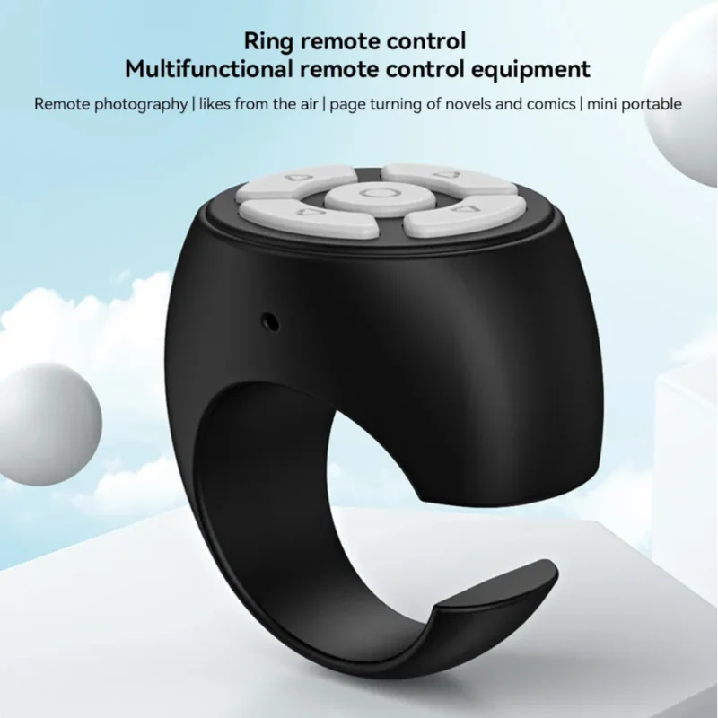 Scrolling Ring Wireless Finger Shutter Remote Control Page TurnerMobile Phone Controller Bluetoothcompatible For Home Travel Car