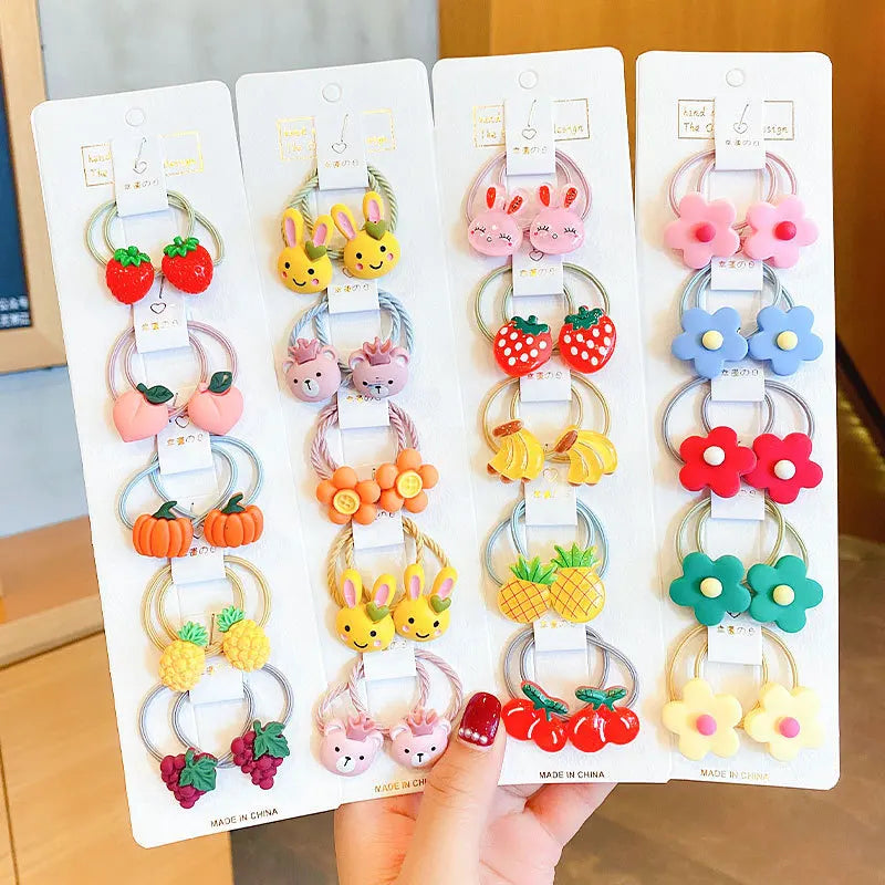 Hair Accessories Girls Band Ties Scrunchies Elastique Cheveux Fille Colets Para Cabello Bows Cintillos Trabas Pelo Mujer Kids
