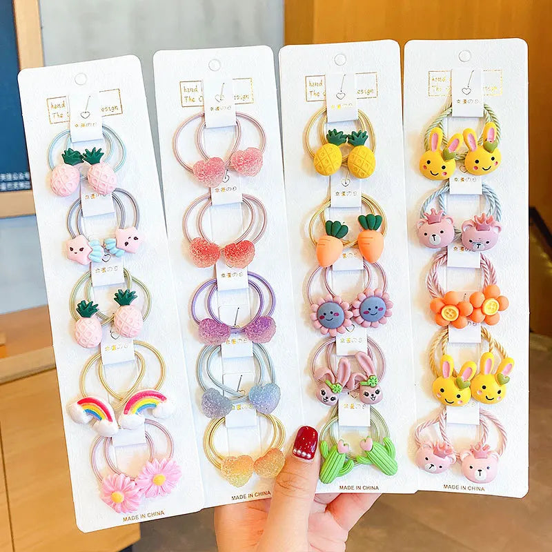 Hair Accessories Girls Band Ties Scrunchies Elastique Cheveux Fille Colets Para Cabello Bows Cintillos Trabas Pelo Mujer Kids
