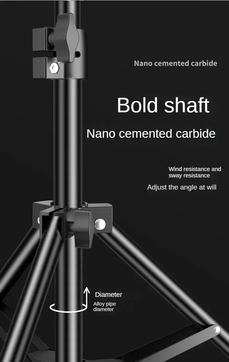 Photographic Lighting Tripod Aluminum Alloy Foldable Portable Light Stand Photography Camera Flash Mobile Phone Mount Brackets