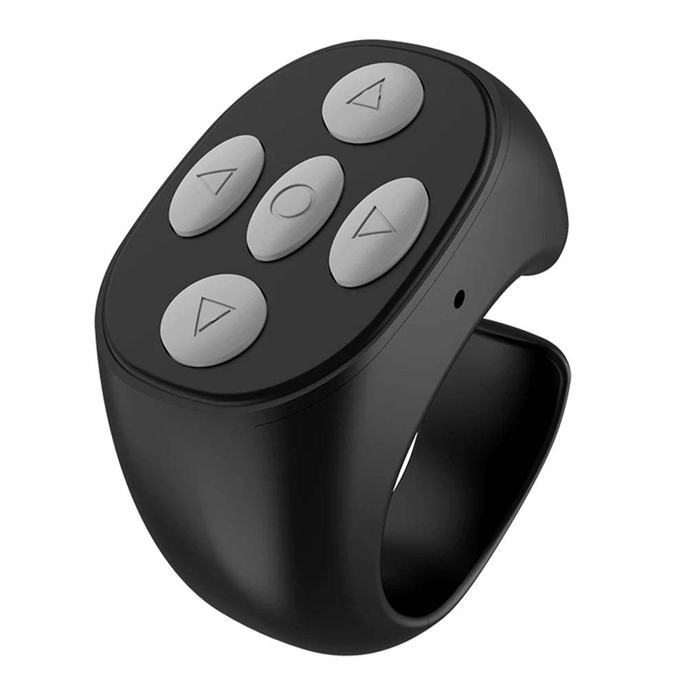 For TikTok Scrolling Ring 7 Keys Page Turner Scroller BT 5.0 Finger Remote Mobile Phone Video Remote for Android iOS iPhone iPad