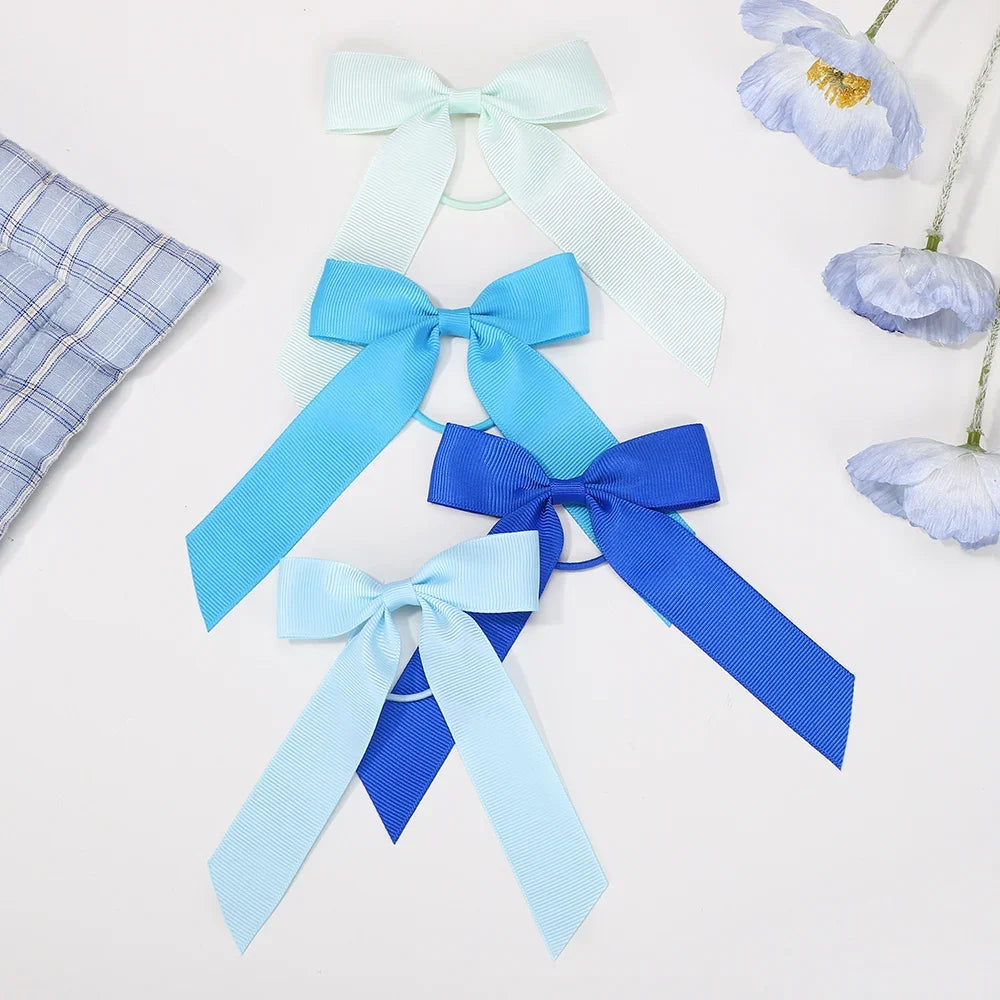 Ribbon Hair Bands Toddler Cheer Bow Head Rope Kids Fashion Solid for Sweet Girls children Party Headwear Hair Accessories