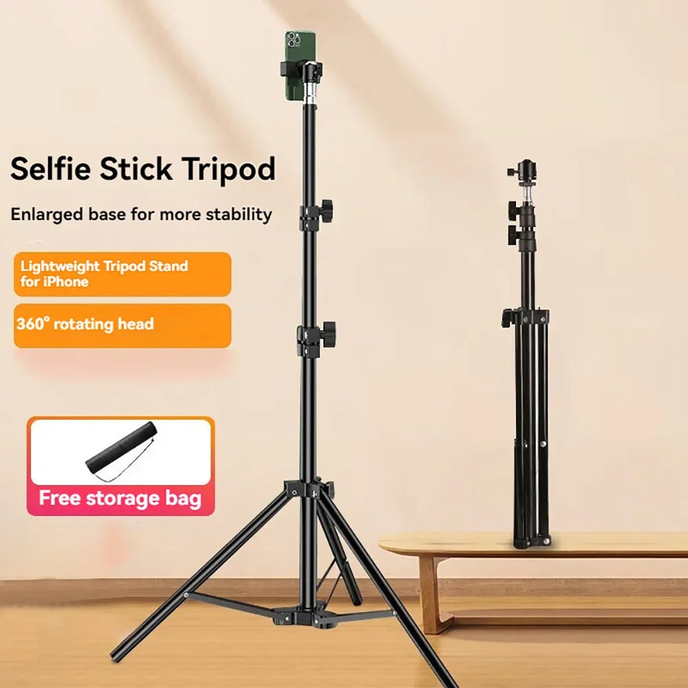 Photographic Lighting Tripod Aluminum Alloy Foldable Portable Light Stand Photography Camera Flash Mobile Phone Mount Brackets