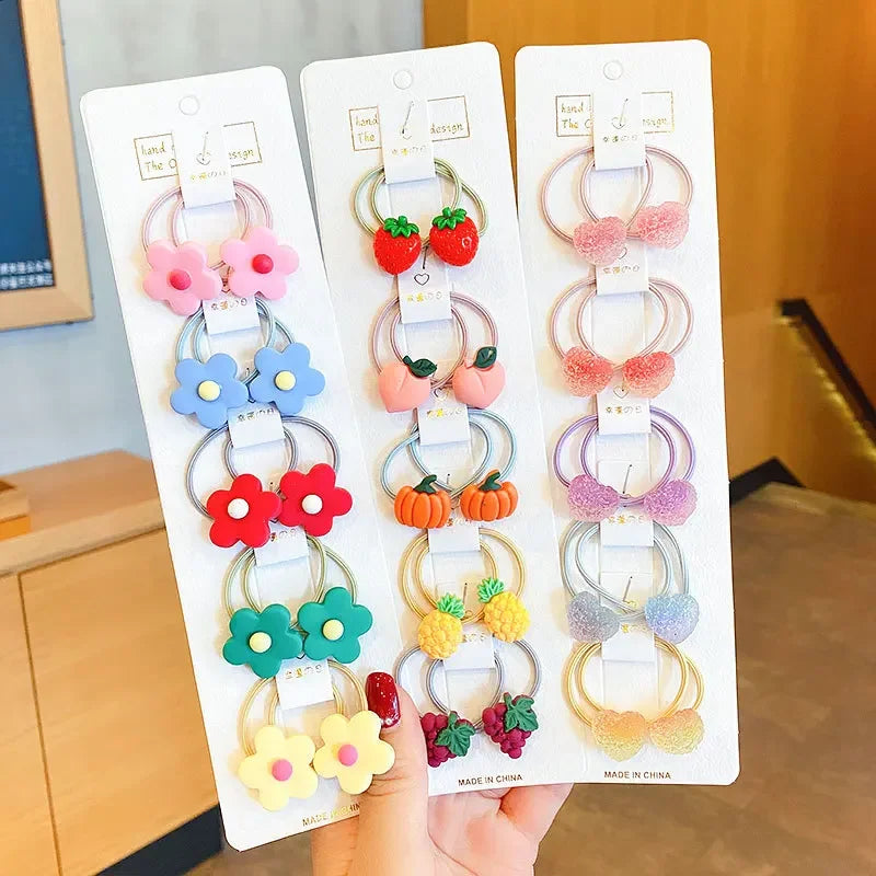 Hair Accessories Girls Band Ties Scrunchies Elastique Cheveux Fille Colets Para Cabello Bows Cintillos Trabas Pelo Mujer Kids