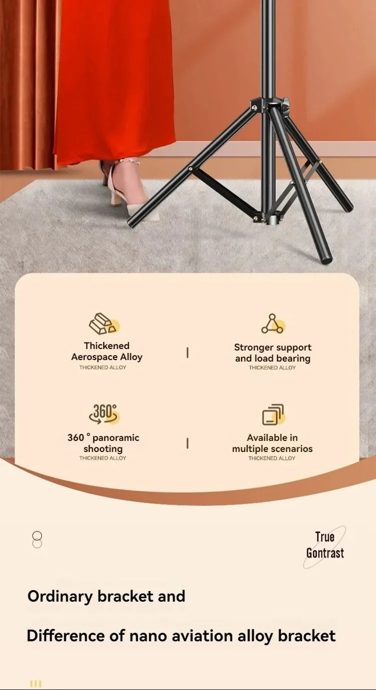 Photographic Lighting Tripod Aluminum Alloy Foldable Portable Light Stand Photography Camera Flash Mobile Phone Mount Brackets
