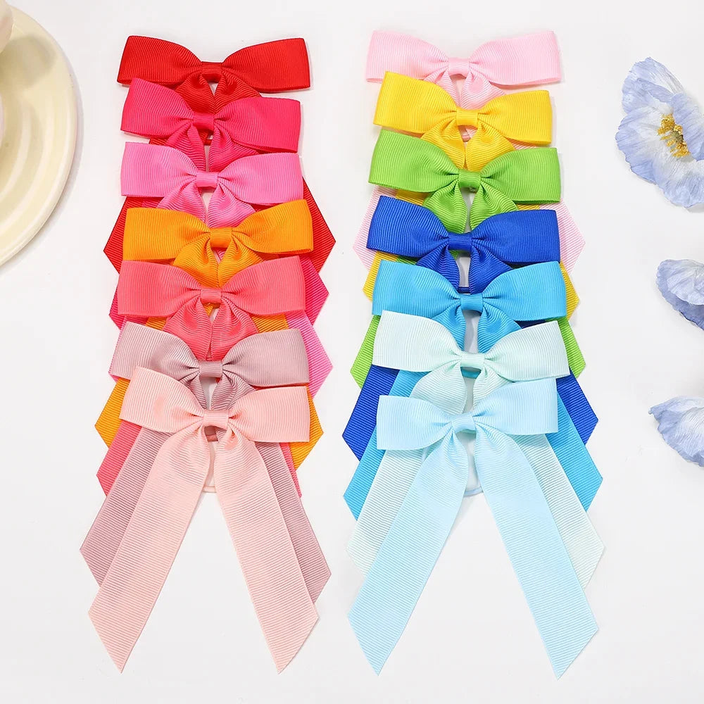 Ribbon Hair Bands Toddler Cheer Bow Head Rope Kids Fashion Solid for Sweet Girls children Party Headwear Hair Accessories