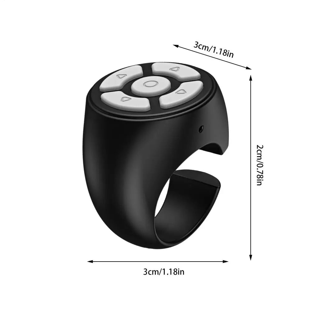 Scrolling Ring Wireless Finger Shutter Remote Control Page TurnerMobile Phone Controller Bluetoothcompatible For Home Travel Car