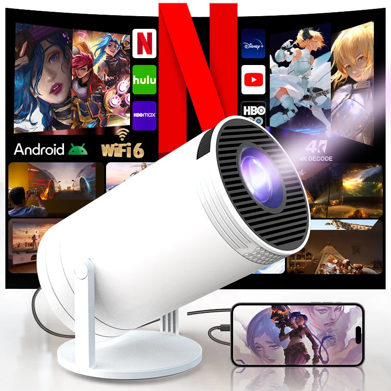 MangoCloud S100 Portable Projector 720p Home Cinema for Parties Gift Compact Size HD Projector for Entertainment