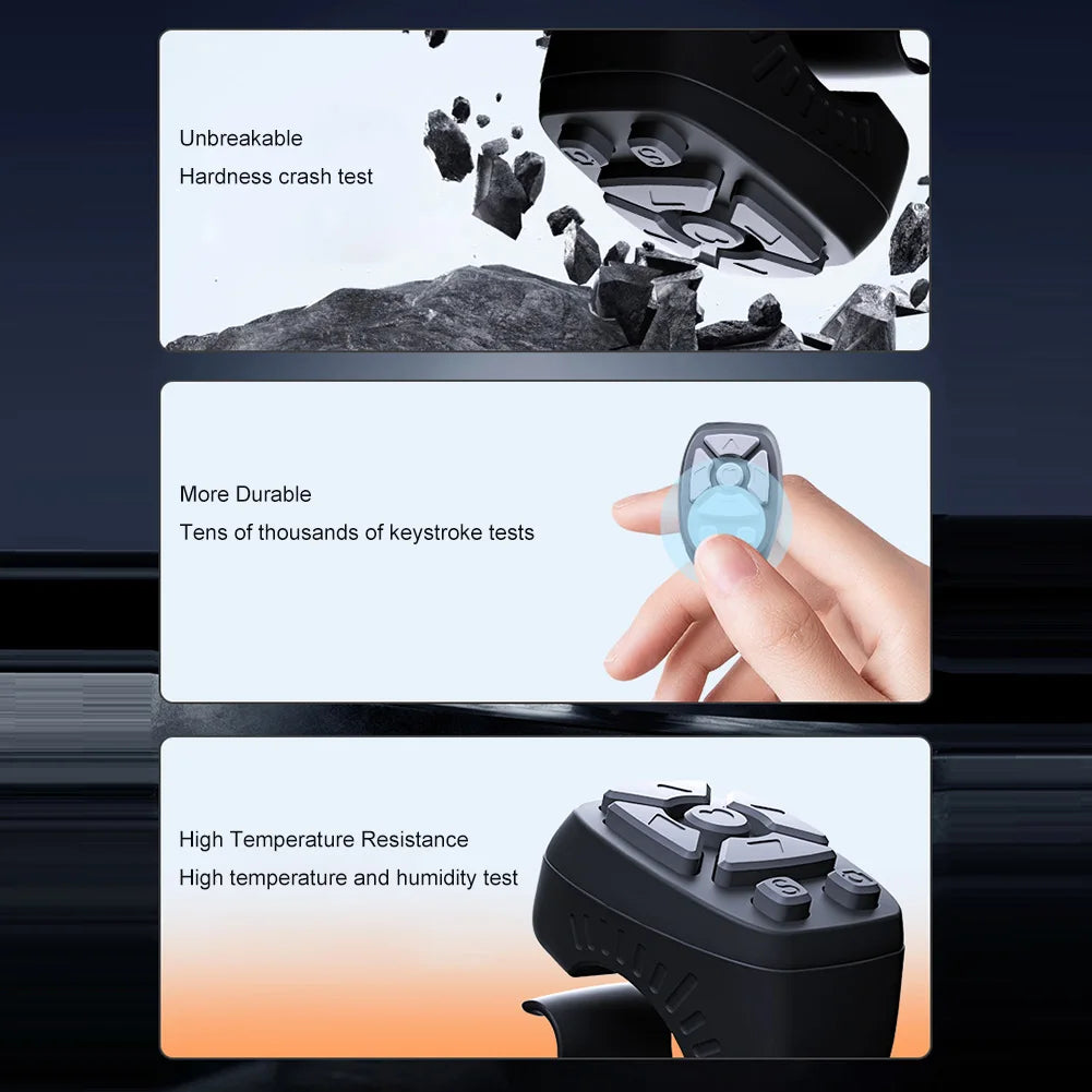 For TikTok Scrolling Ring 7 Keys Page Turner Scroller BT 5.0 Finger Remote Mobile Phone Video Remote for Android iOS iPhone iPad