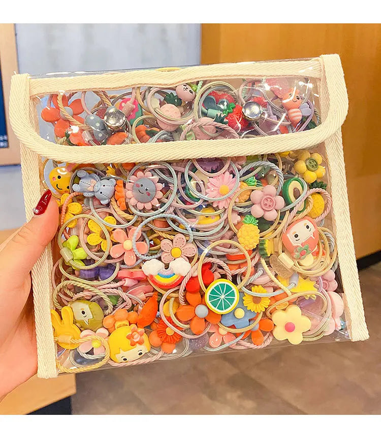 Hair Accessories Girls Band Ties Scrunchies Elastique Cheveux Fille Colets Para Cabello Bows Cintillos Trabas Pelo Mujer Kids
