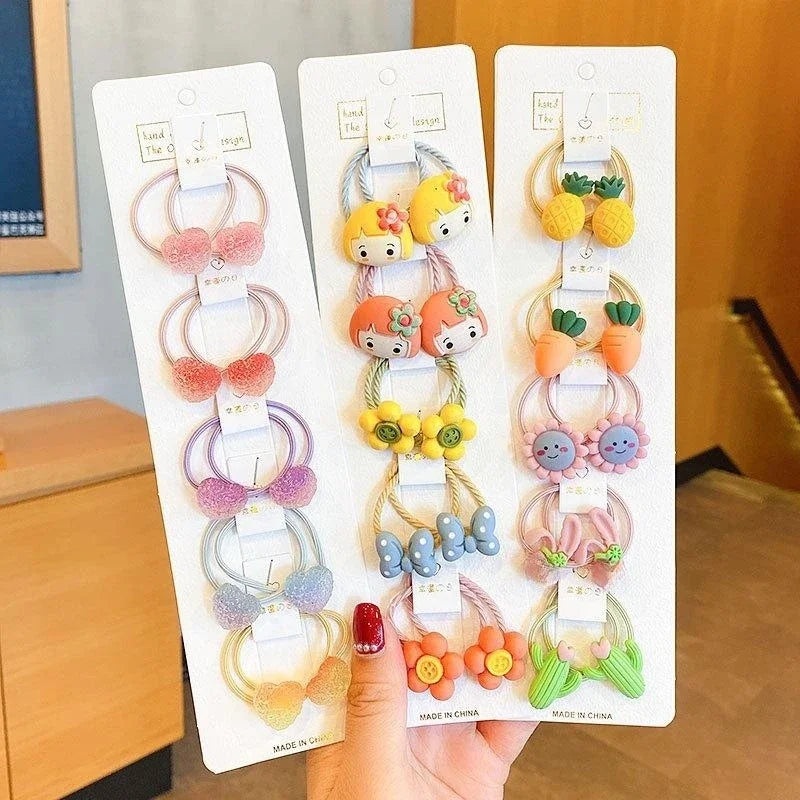 Hair Accessories Girls Band Ties Scrunchies Elastique Cheveux Fille Colets Para Cabello Bows Cintillos Trabas Pelo Mujer Kids