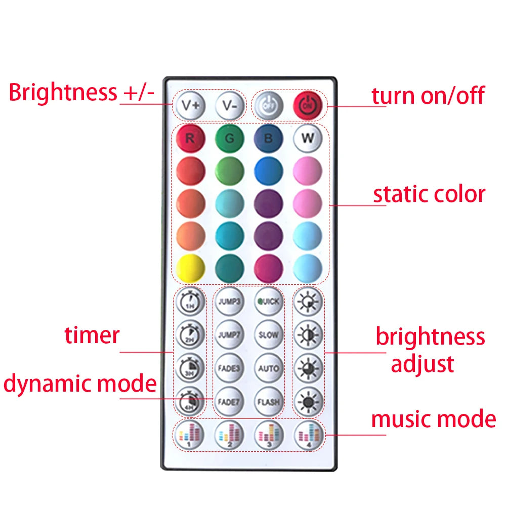 Led Strip Lights 10m 20m 30m 40m Led Lights for Room Music Sync Led Tape Flexible Ribbon for Home Bedroom Party Decoration