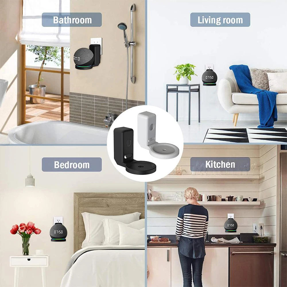 Wall Mount Bracket for Echo Dot 4th Gen / Echo Dot 5th Generation with Cable Storage, PC Material Hard Case Matte Speaker Stand