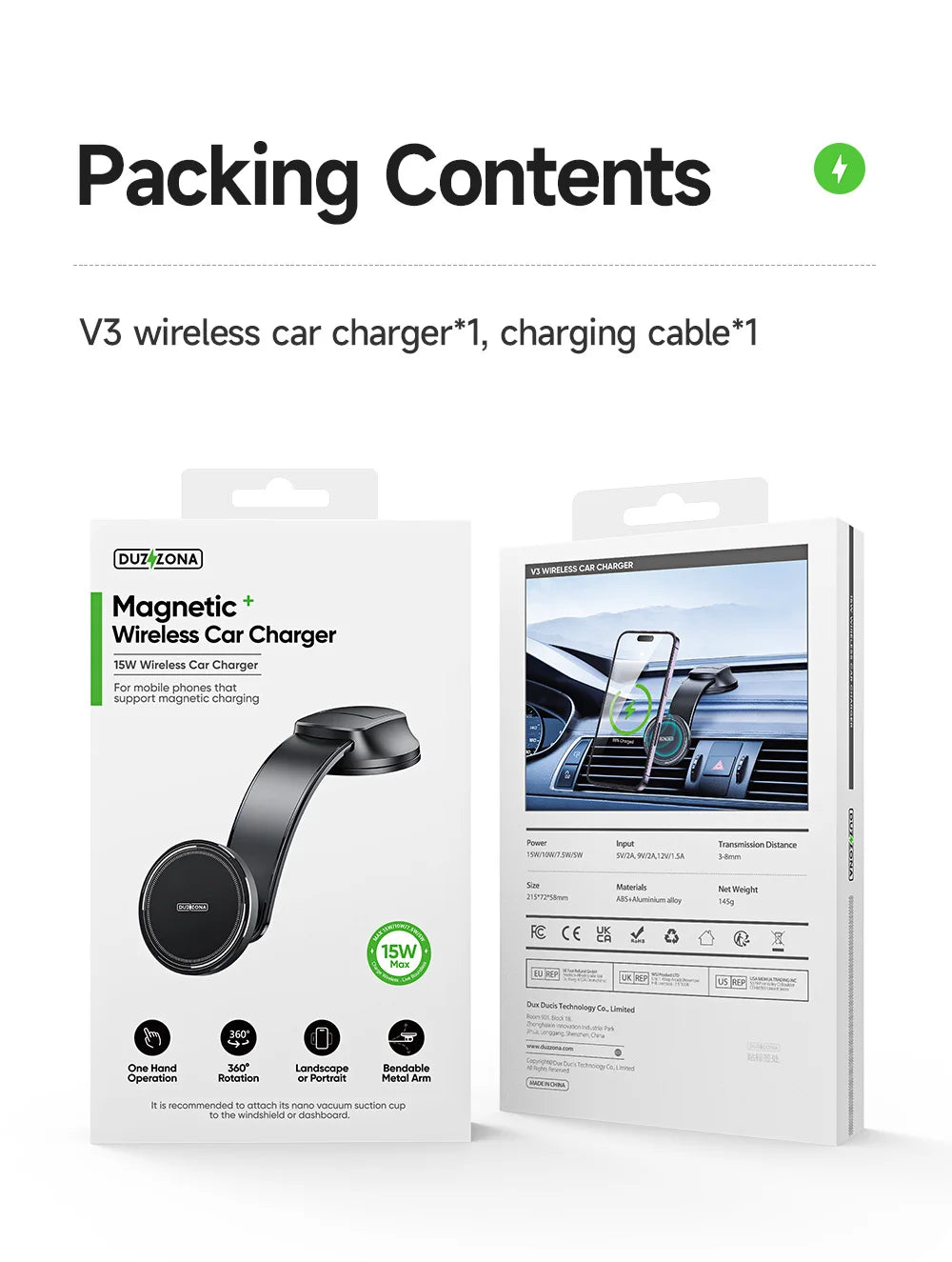 Magnetic Wireless Car Charger