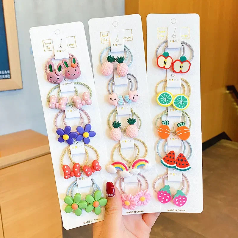 Hair Accessories Girls Band Ties Scrunchies Elastique Cheveux Fille Colets Para Cabello Bows Cintillos Trabas Pelo Mujer Kids