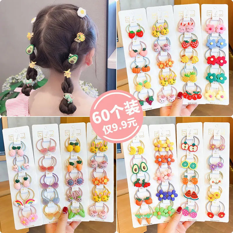 Hair Accessories Girls Band Ties Scrunchies Elastique Cheveux Fille Colets Para Cabello Bows Cintillos Trabas Pelo Mujer Kids
