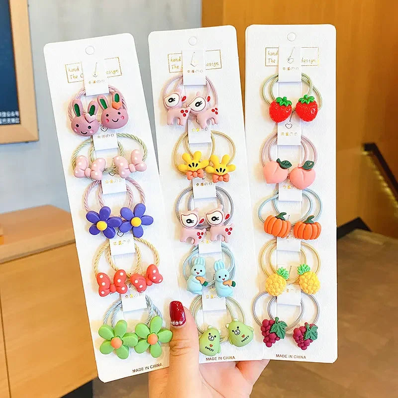 Hair Accessories Girls Band Ties Scrunchies Elastique Cheveux Fille Colets Para Cabello Bows Cintillos Trabas Pelo Mujer Kids