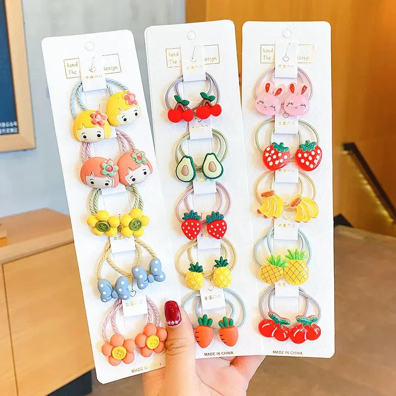 Hair Accessories Girls Band Ties Scrunchies Elastique Cheveux Fille Colets Para Cabello Bows Cintillos Trabas Pelo Mujer Kids