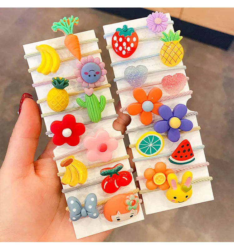 Hair Accessories Girls Band Ties Scrunchies Elastique Cheveux Fille Colets Para Cabello Bows Cintillos Trabas Pelo Mujer Kids