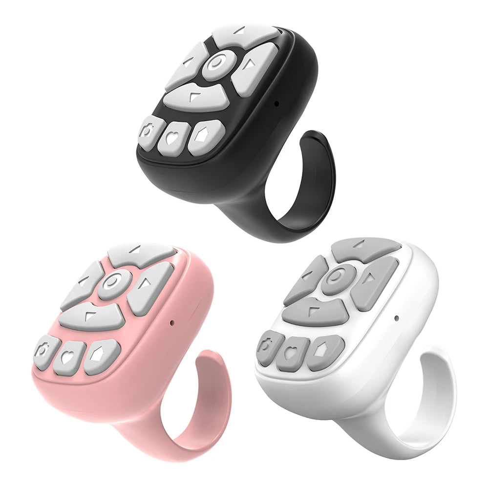 Bluetooth Remote Control Scrolling Ring E-book Page Turner for Tiktok Mobile Video Remote Control Selfie Stick Camera Controller