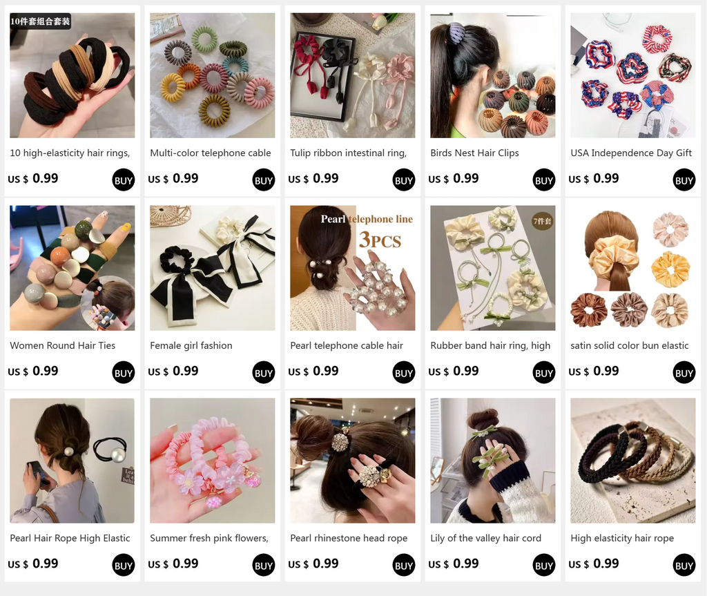 Rubber band hair ring, high elastic durable head rope lily of the valley hair ornament