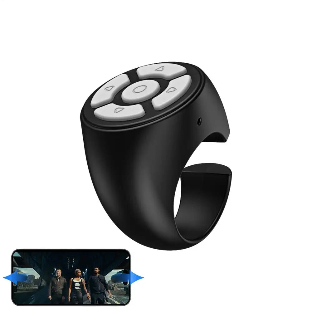 Scrolling Ring Wireless Finger Shutter Remote Control Page TurnerMobile Phone Controller Bluetoothcompatible For Home Travel Car