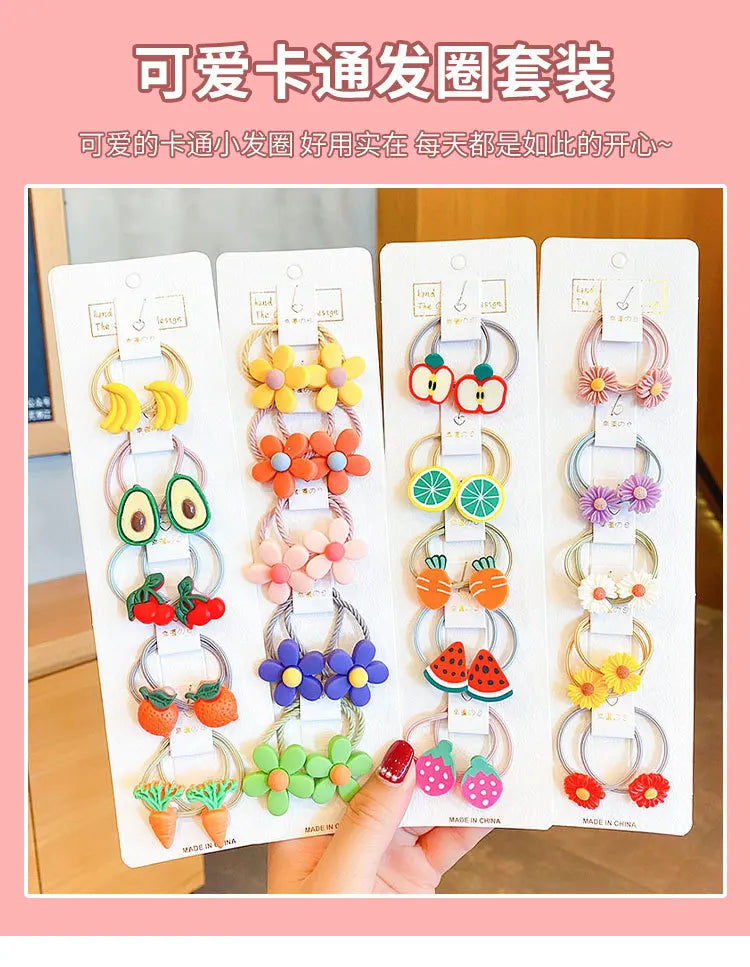Hair Accessories Girls Band Ties Scrunchies Elastique Cheveux Fille Colets Para Cabello Bows Cintillos Trabas Pelo Mujer Kids