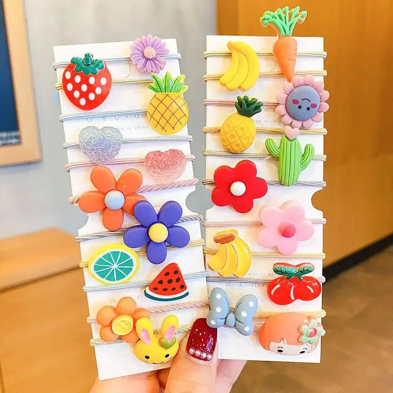 Hair Accessories Girls Band Ties Scrunchies Elastique Cheveux Fille Colets Para Cabello Bows Cintillos Trabas Pelo Mujer Kids