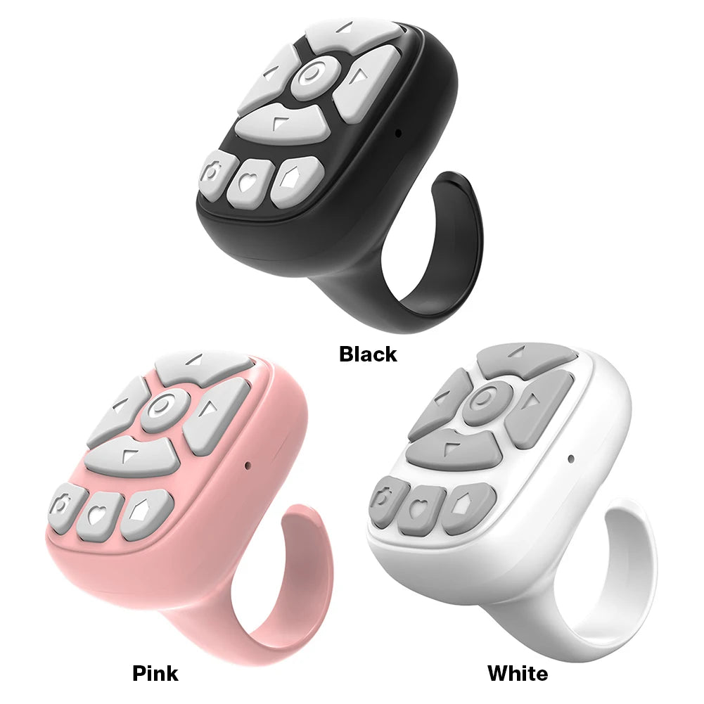 Bluetooth Remote Control Scrolling Ring E-book Page Turner for Tiktok Mobile Video Remote Control Selfie Stick Camera Controller