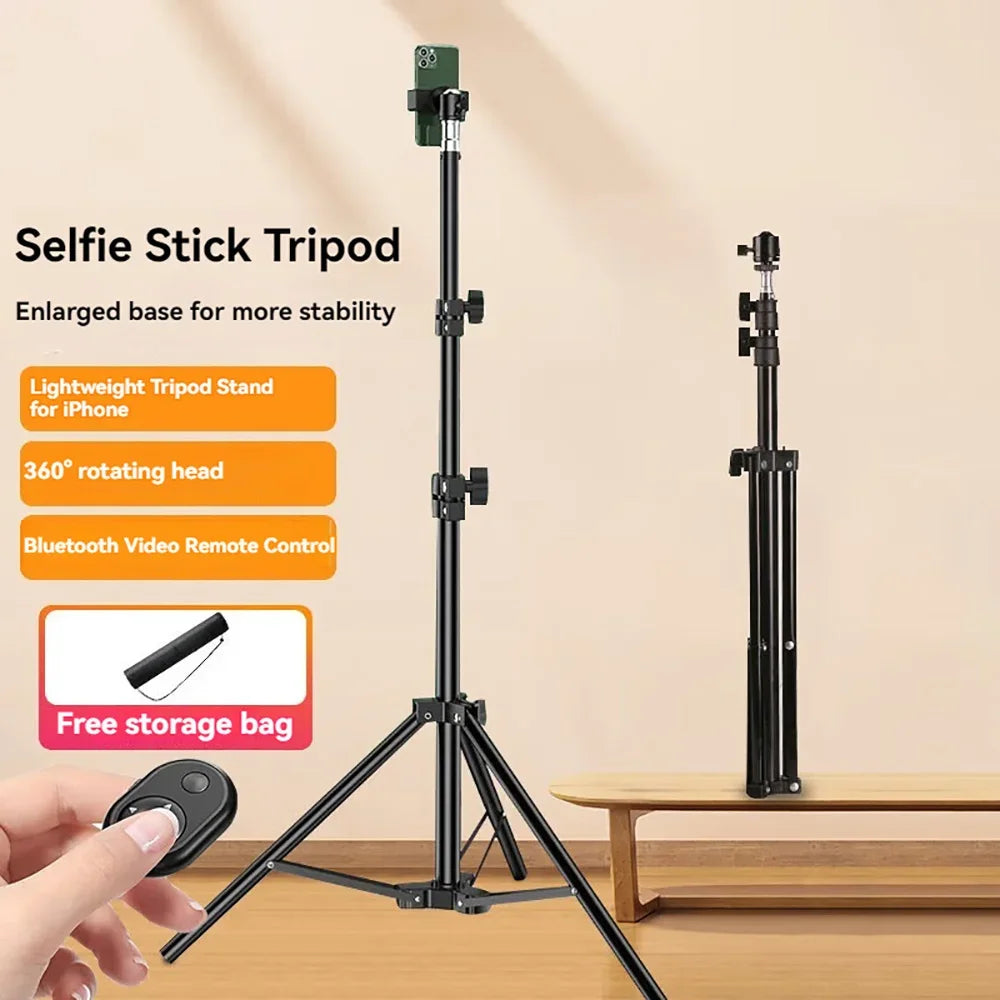 Photographic Lighting Tripod Aluminum Alloy Foldable Portable Light Stand Photography Camera Flash Mobile Phone Mount Brackets