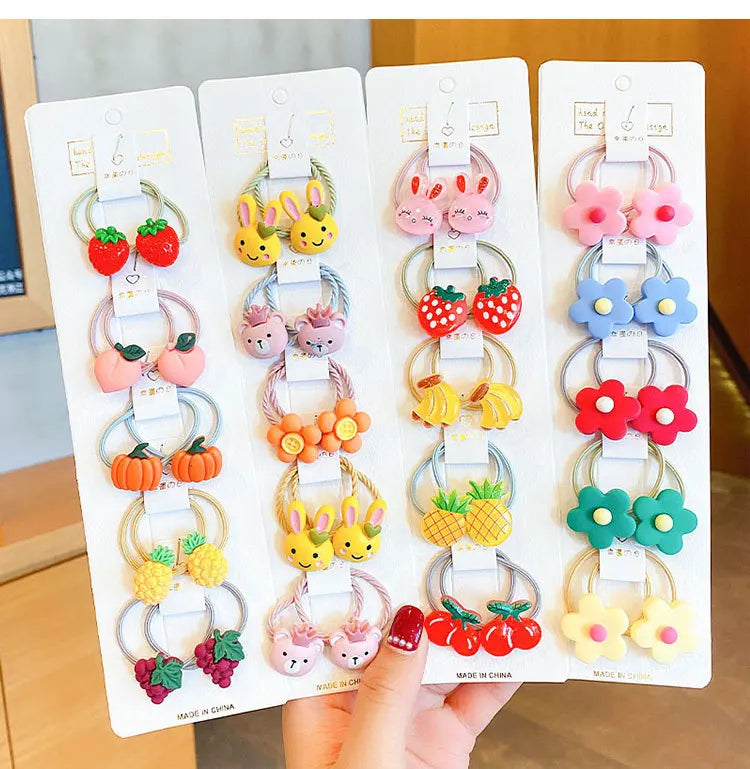 Hair Accessories Girls Band Ties Scrunchies Elastique Cheveux Fille Colets Para Cabello Bows Cintillos Trabas Pelo Mujer Kids