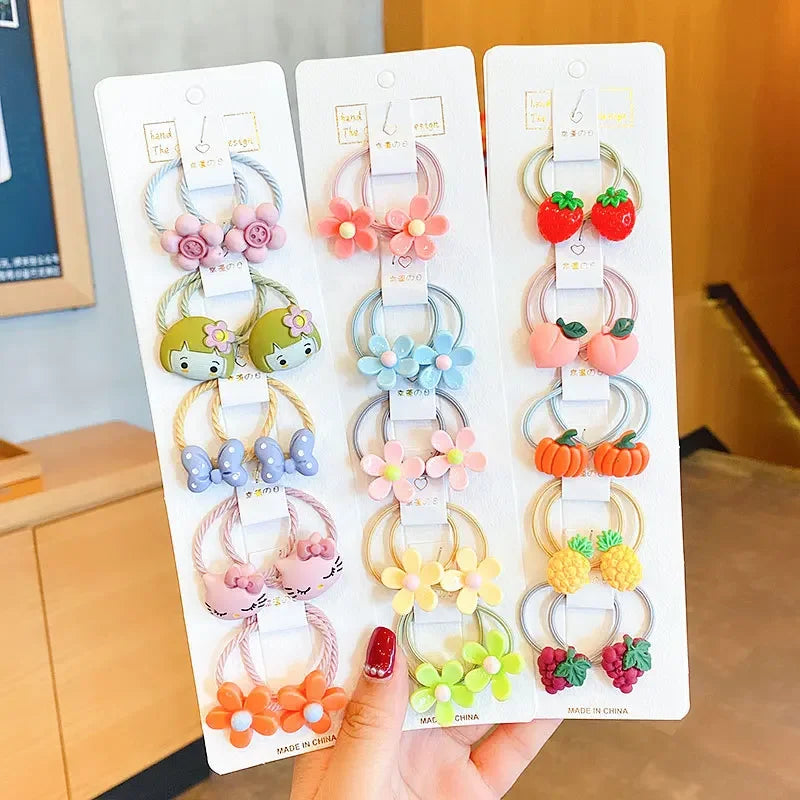 Hair Accessories Girls Band Ties Scrunchies Elastique Cheveux Fille Colets Para Cabello Bows Cintillos Trabas Pelo Mujer Kids