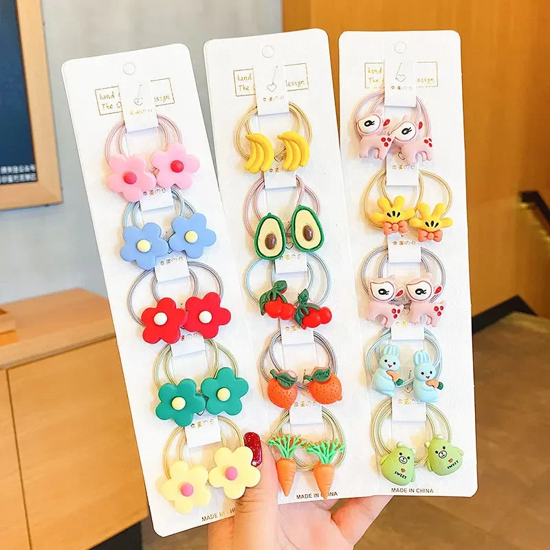 Hair Accessories Girls Band Ties Scrunchies Elastique Cheveux Fille Colets Para Cabello Bows Cintillos Trabas Pelo Mujer Kids